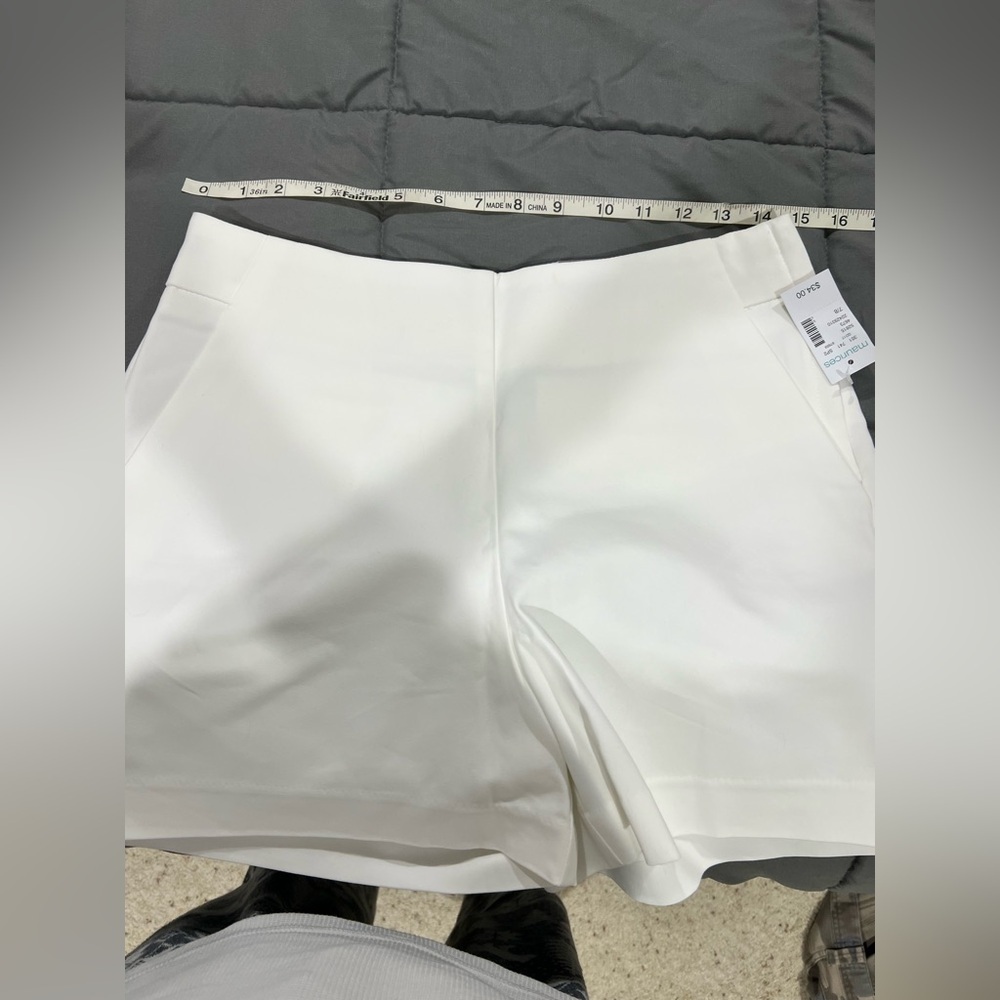 NWT new Maurice’s work dress shorts off white cream beige 7/8 - Picture 7 of 10